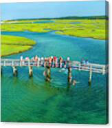 Cape Cod Bridge Jumping Canvas Print