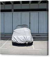 Car Covered With Tarp Canvas Print
