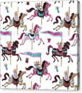 Carousel Horse Pattern Canvas Print