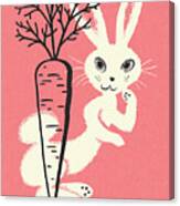Carrot And Rabbit Canvas Print