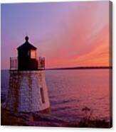 Castle Hill Lighthouse At Sunset Canvas Print