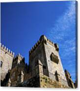 Castle Towers With Wall And Railings With Blue Sky Canvas Print