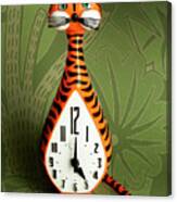 Cat Clock Canvas Print