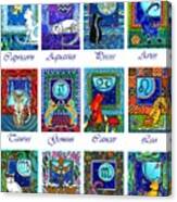 Cat Zodiac Astrological Signs Canvas Print