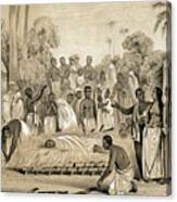 Ceremony Of Burning A Hindu Widow Canvas Print