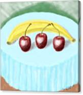 Cherries And Banana Canvas Print