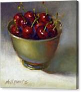 Cherries In A Bowl Canvas Print