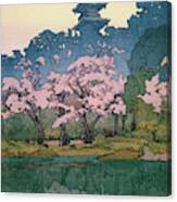 Cherry Blossoms 8scenes, Sankeien Garden - Digital Remastered Edition Canvas Print