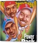 Chicago Cubs Sammy Sosa, Cincinnati Reds Ken Griffey Jr Sports Illustrated Cover Canvas Print
