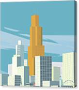 Chicago From Lake Michigan Canvas Print