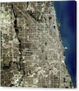 Chicago From Space Canvas Print