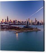 Chicago Skyline Over Planetarium Canvas Print
