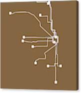 Chicago Subway Map 2 Canvas Print