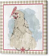 Chicken Portrait-farm Animals Canvas Print