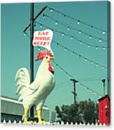 Chicken Says Eat Beef Canvas Print