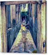 Children Playing In Stonetown Zanzibar 3665 Street Photography East Africa Canvas Print
