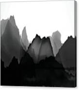 Chinese Mountains And Waters Pattern Canvas Print