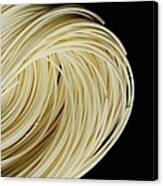 Chinese Noodles Against Black Canvas Print