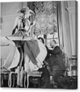 Christian Dior With Woman Modeling Canvas Print