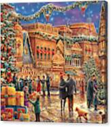 Christmas At Town Square Canvas Print