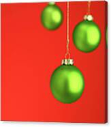 Christmas Ball,red Canvas Print