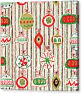 Christmas Ornaments Pattern Canvas Print