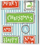 Christmas Stamps Canvas Print