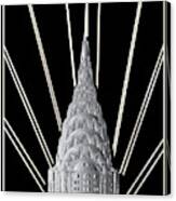 Chrysler Building Art Deco Silver Crown Canvas Print