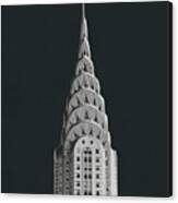 Chrysler Building On Black Canvas Print