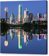 City Of Dallas, Texas Reflection Canvas Print
