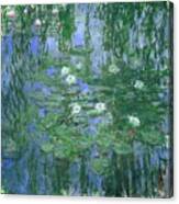 Claude Monet Nympheas Bleus Blue Water Lilies. Date/period 1916 - 1919. Painting. Oil On Canvas. Canvas Print