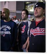 Cleveland Indians Fans Gather To The Canvas Print