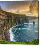 Cliffs Of Moher At Sunset Co Clare Canvas Print