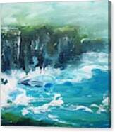 Painting Of Cliffs Of Moher Clare  Ireland Www.pixi-art.com Canvas Print