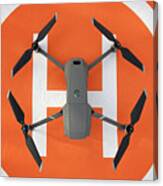 Close-up Of A Drone On A Landing Point. Canvas Print
