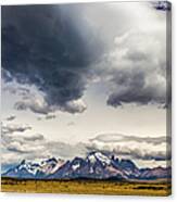 Clouds Over Torres Del Paine National Park, Chile Canvas Print