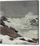 Coast In Winter, 1892 Canvas Print