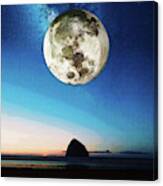 Coastal Moon Canvas Print