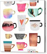 Coffee Cup Collection Canvas Print