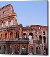 Coliseum By Night-dusk, rome Italy Canvas Print