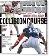 Collision Course Florida State Vs. Auburn, 2013 Bcs Sports Illustrated Cover Canvas Print