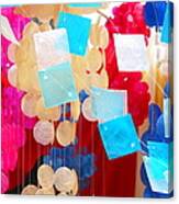 Colorful Chandeliers And Curtains Canvas Print