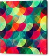 Colorful Circle Seamless Pattern Canvas Print