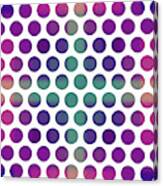Colorful Dots Pattern - Polka Dots - Pattern Design 4 - Violet, Purple, Indigo Canvas Print