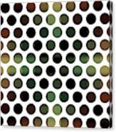 Colorful Dots Pattern - Polka Dots - Pattern Design 5 - Brown, Slate, Grey, Beige, Steel Canvas Print