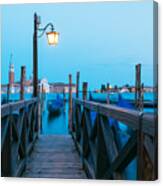 Colorful Landscape With Wooden Pier Canvas Print