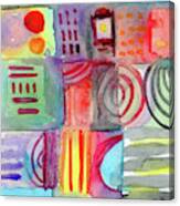 Colorful Patchwork 1- Art By Linda Woods Canvas Print