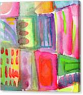 Colorful Patchwork 2- Art By Linda Woods Canvas Print