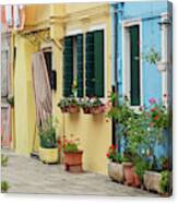 Colors Of Burano Italy #4 Canvas Print