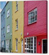 Colourful Houses Godfrey Street Chelsea Canvas Print